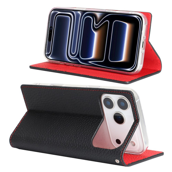 Θήκη με πτυσσόμενο κάλυμμα Litchi Skin Grain για iPhone 17 Pro Max