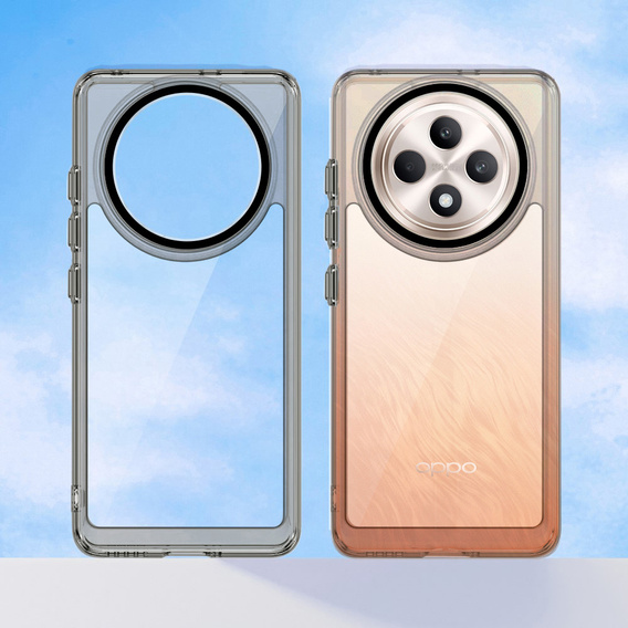 Θήκη για Oppo Reno 12FS / 12F, Fusion Hybrid, διαφανής / μαύρη