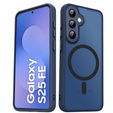 Ματ θήκη για iPhone 17 Pro, για MagSafe, ημιδιαφανές μπλε
