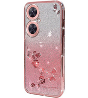 Θήκη για OnePlus Nord CE 3 Lite 5G, Glitter Flower, ροζ rose gold