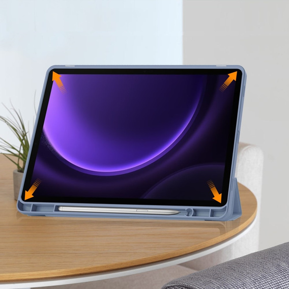 Θήκη για Samsung Galaxy Tab S10 Lite / S10 FE / S9 FE, Smartcase με χώρο για γραφίδα, μωβ