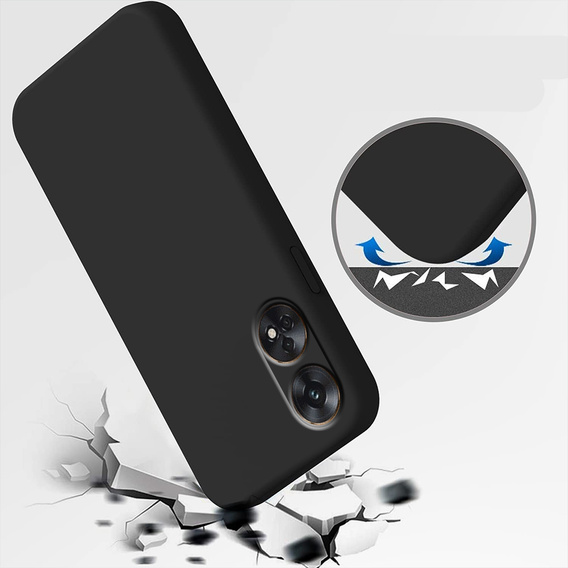 Θήκη για Oppo Reno8 T, Silicone Lite, μαύρη