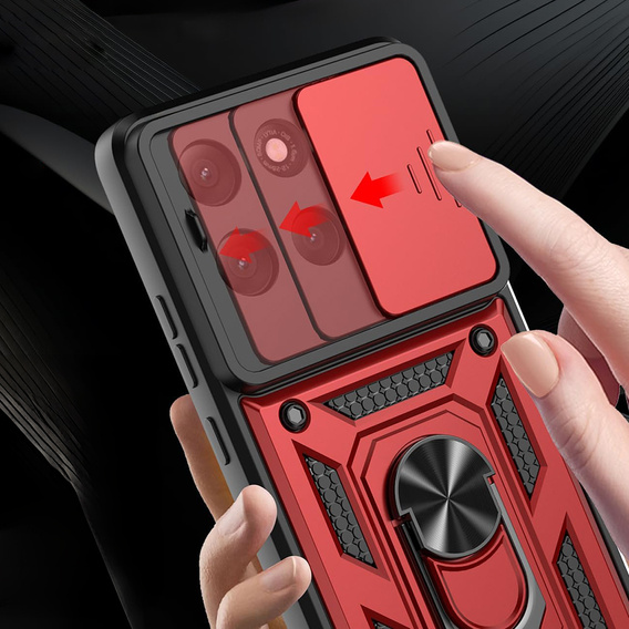 Θήκη για Motorola Moto G86 5G, CamShield Slide, κόκκινη