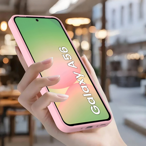 Θήκη για Samsung Galaxy A56 5G, για MagSafe, ERBORD Μatt Case, ροζ + Γυαλί οθόνης