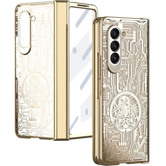 Θήκη για Samsung Galaxy Z Fold 5 5G, Mechanical Legend, χρυσή