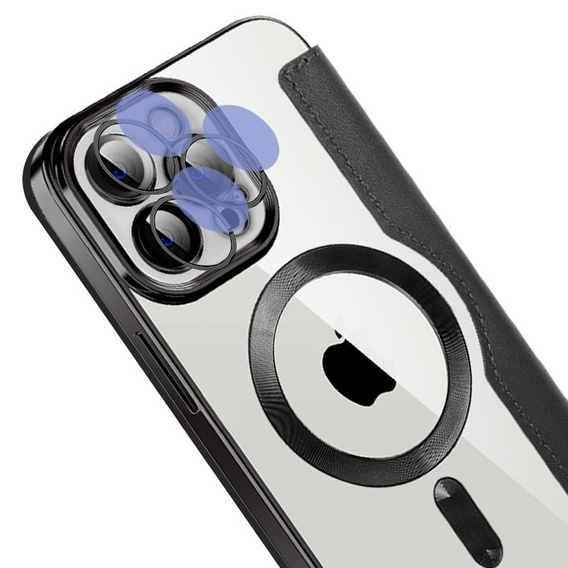 Θήκη με πτερύγιο για iPhone 14 Pro, RFID Wallet MagSafe CamShield, μαύρη