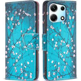 Θήκη με πτερύγιο για Infinix Zero 30 5G, Wallet, sakura, μπλε