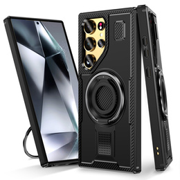 Θήκη για Samsung Galaxy S25 Ultra, Kickstand Ring, μαύρη