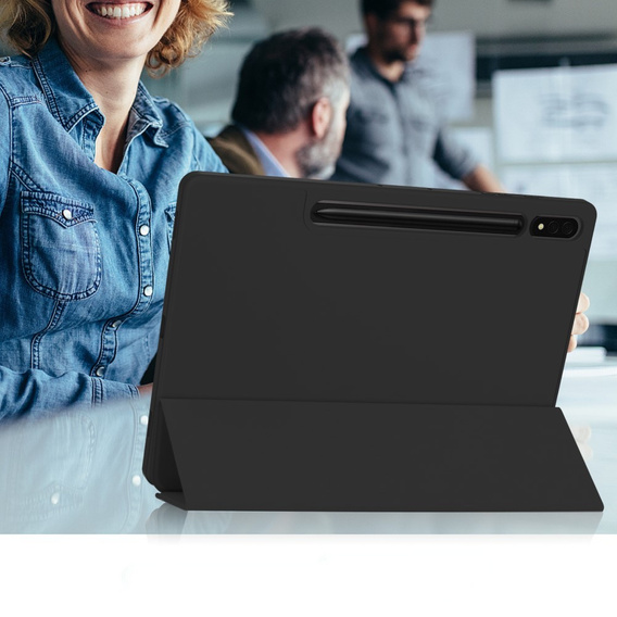 Θήκη για Samsung Galaxy Tab S10+ Plus, Smartcase με χώρο για γραφίδα, μαύρη