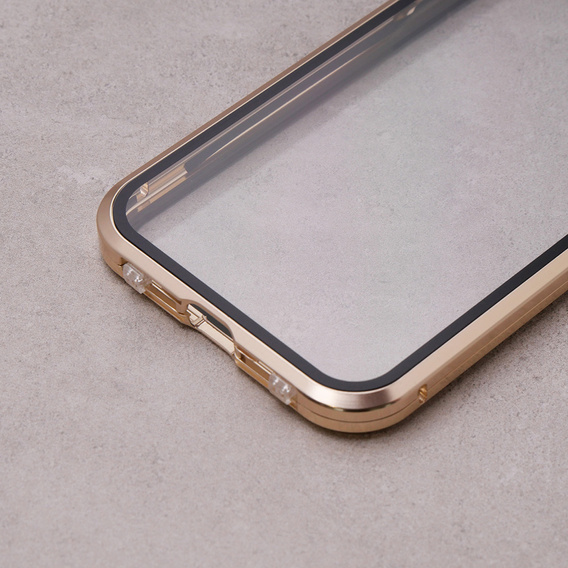 θήκη για το iPhone 11, Magnetic Dual Glass, χρυσή