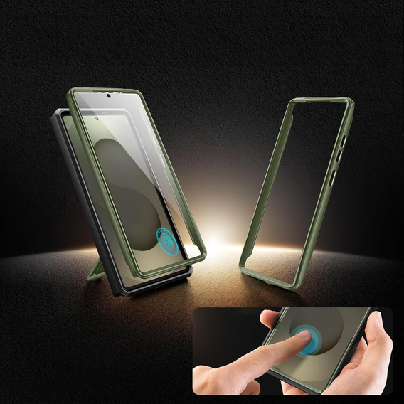 Ανθεκτική θήκη για Samsung Galaxy S25 Ultra – Tongate MECH Series Clip, Μαύρο