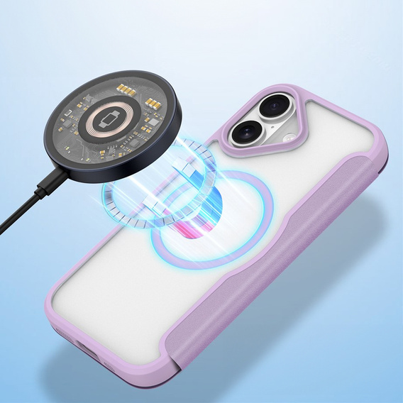 Θήκη Dux Ducis για iPhone 17, Skin X Pro, με πτερύγιο, για MagSafe, μοβ