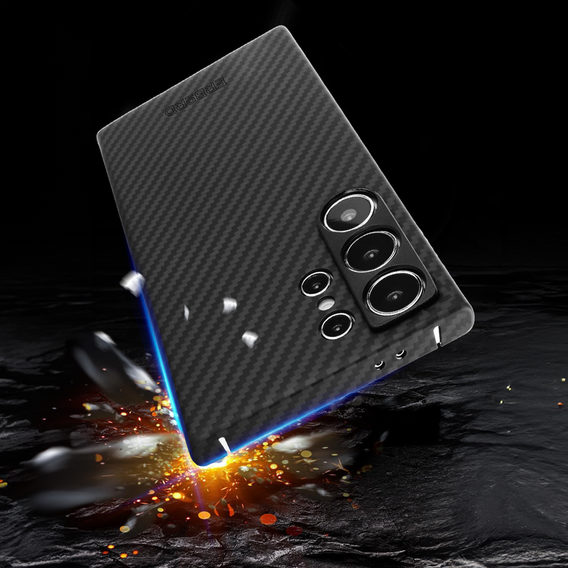 Θήκη για Samsung Galaxy S25 Ultra, ERBORD Full Kevlar, για MagSafe, μαύρη