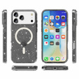 Θήκη για iPhone 17 Pro, για MagSafe, glitter - ημιδιαφανές μαύρο