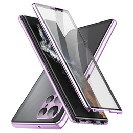 θήκη για το Samsung Galaxy S21 Ultra, Magnetic Dual Glass, μωβ