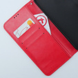 Θήκη με πτερύγιο για Motorola Moto G54 5G, Crazy Horse Wallet, κόκκινη