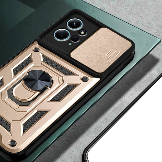 Θήκη για Xiaomi Redmi Note 12 4G, CamShield Slide, χρυσός