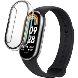 Θήκη 2σε1 + γυαλί μετριασμένο για Xiaomi Smart Band 10 / 9 / 8, μαύρη
