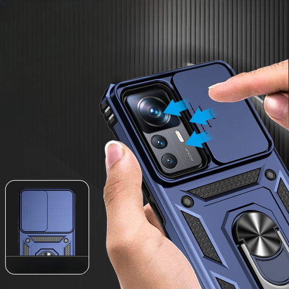 Θήκη για Xiaomi 12T 5G / 12T Pro 5G, CamShield Slide, Ναυτικό μπλε