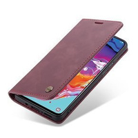 θήκη CASEME για Samsung Galaxy A70, Leather Wallet Case, μπορντό