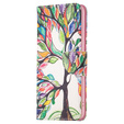 Θήκη με πτερύγιο για Samsung Galaxy M34, Wallet, tree of life, λευκή