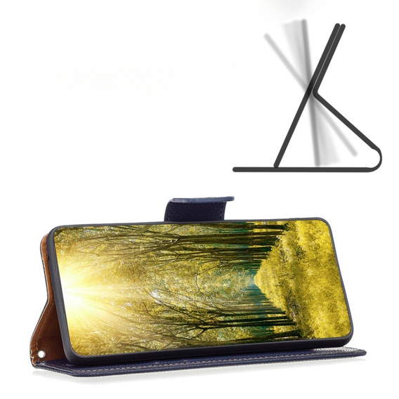 Θήκη με πτερύγιο για Samsung Galaxy A54 5G, Wallet Litchi Magnet, σκούρο μπλε