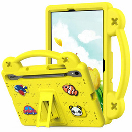 Παιδική θήκη για Samsung Galaxy Tab S10 Lite / S10 FE / S9 FE, Cute Patterns, με βάση, κίτρινη