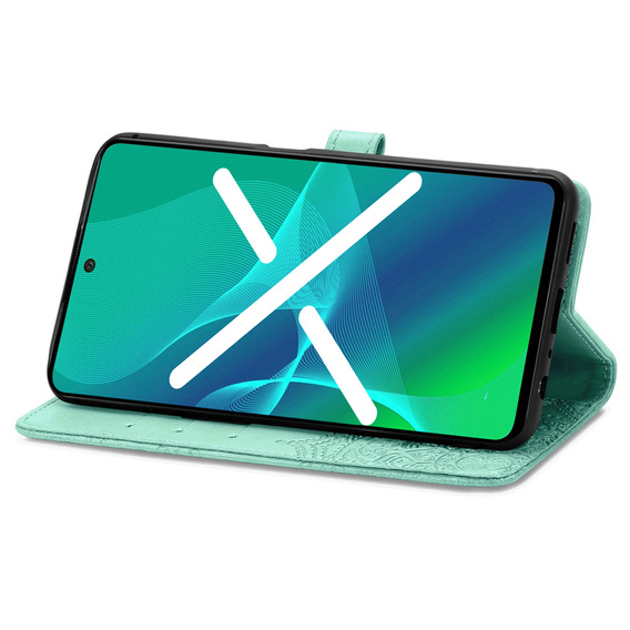 Θήκη με πτερύγιο για Xiaomi Poco F4 GT, Mandala, πράσινη