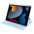 Θήκη για iPad 10.2" 2021/2020/2019 (9/8/7 gen.), με υποδοχή γραφίδας, περιστρεφόμενη κατά 360°, μπλε