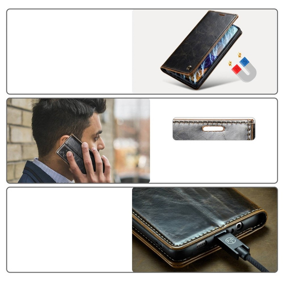 θήκη CASEME για Samsung Galaxy A52/A52s, Waxy Textured, καφές