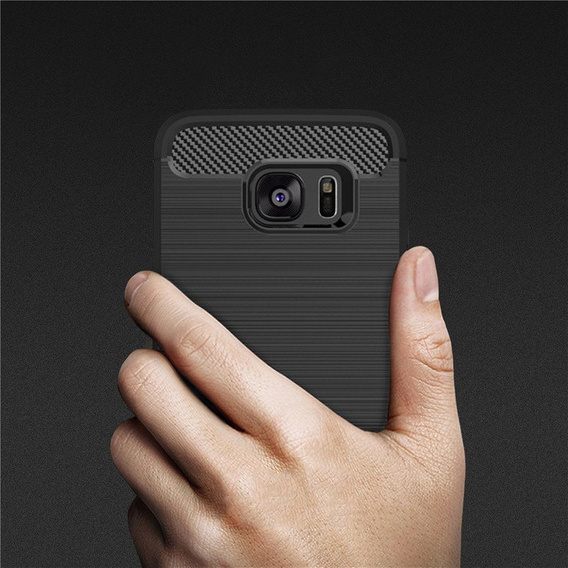 Θήκη για Samsung Galaxy S7, Carbon, μαύρη