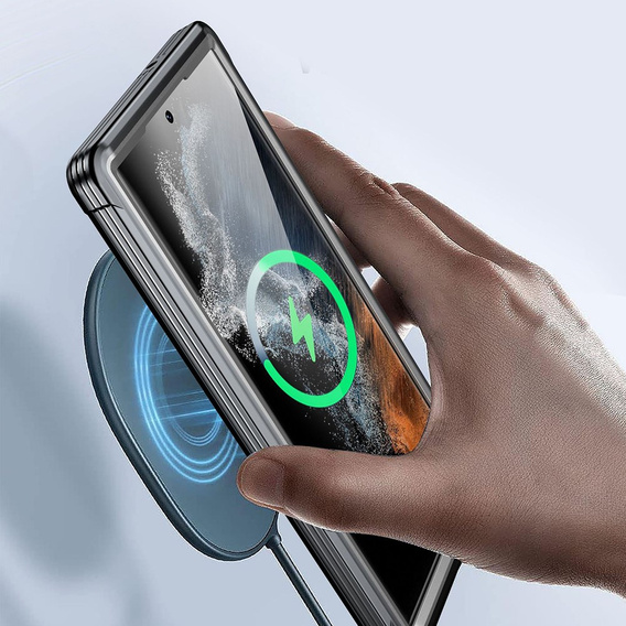 Θήκη για Samsung Galaxy S22 Ultra, Shockproof, με μεμβράνη, μαύρη