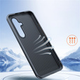 Δερμάτινη θήκη για Samsung Galaxy S25, leather hybrid, γκρι