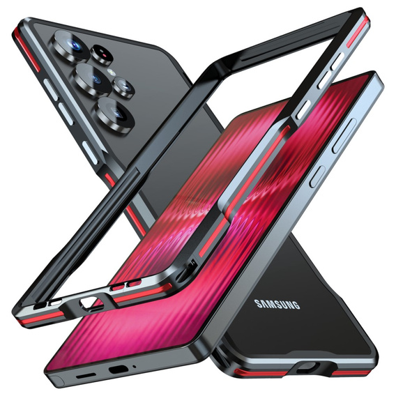 Θήκη LUPHIE για Samsung Galaxy S25 Ultra, Armor Bumper, μαύρη