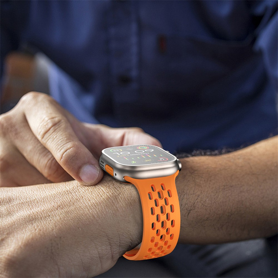 Λουράκι σιλικόνης για Apple Watch 1/2/3/4/5/6/7/8/SE/ULTRA 42/44/45/49MM, Πορτοκαλί