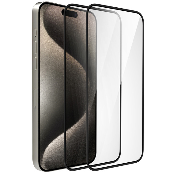 2x Κεραμικό υβριδικό γυαλί ERBORD για iPhone 15 Pro Max