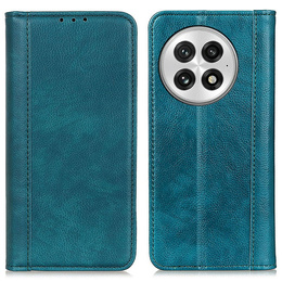 θήκη με πτερύγιο για OnePlus 13, Split Leather, πράσινη