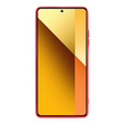 Θήκη σιλικόνης για Xiaomi Redmi Note 13 5G, με προστασία κάμερας, διαφανές / κόκκινο + Tempered Glass 9H