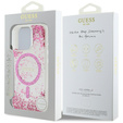 GUESS Resin Bottom Glitter MagSafe θήκη για iPhone 16 Pro Max