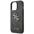 GUESS Θήκη για iPhone 14 Pro, 4G Big Metal Logo, γκρι