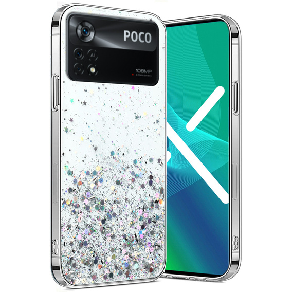 Θήκη για Xiaomi Poco X4 Pro 5G, Glittery, διαφανής