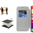 Θήκη με πτερύγιο για iPhone 16 Pro Max, RFID Wallet MagSafe CamShield, ασημένια