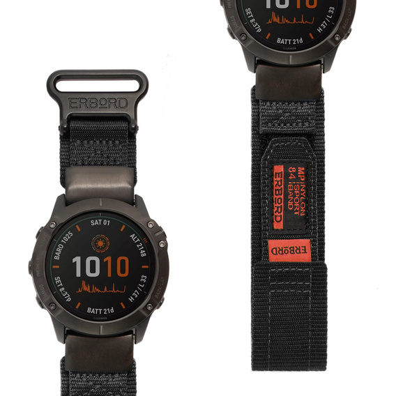 ERBORD MP84 Quickfit Nylon Strap για Garmin Fenix 5/6/6 PRO/7 Forerunner 965/955/945 (μέγεθος M/L)