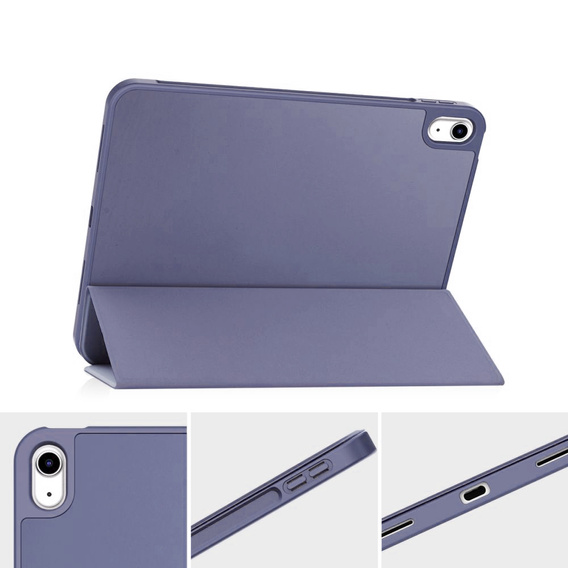 Θήκη για iPad 10.9 2022 10 Gen, Smart Pencil, με υποδοχή γραφίδας, μωβ