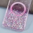 θήκη για Samsung Galaxy S24, Glittery, για MagSafe, ροζ