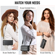 θήκη CASEME για Samsung Galaxy S25 FE, RFID Leather Wallet, με λουράκι ώμου, μαύρη