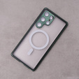 Μαγνητική θήκη MagSafe Dual Glass για Samsung Galaxy S23 Ultra, πράσινη