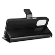 Θήκη με πτερύγιο για Motorola Moto G62 5G, Crazy Horse Wallet, μαύρη