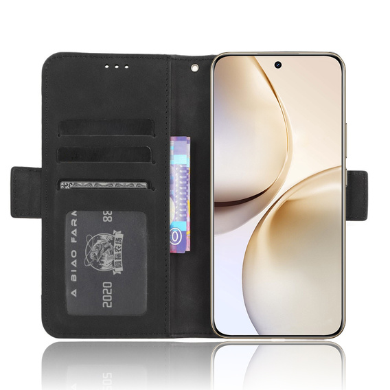 Θήκη με πτερύγιο για Realme 14 Pro 5G, Card Slot, μαύρη