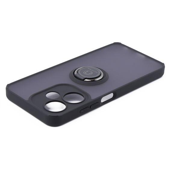 Θήκη για Infinix Hot 30i, Frosted Ring, μαύρη